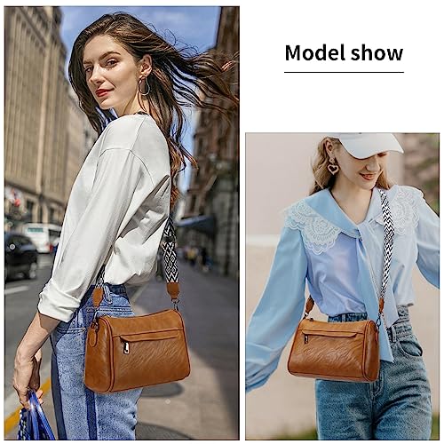 Image of KL928 Crossbody Purses for Women Shoulder Bags with 2 Straps,Black