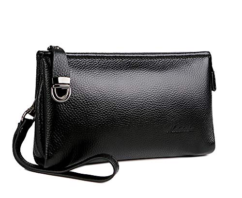 Men’s Clutch Bag Handbags Genuine Leather Wallets Business Organizer Purse Rangren