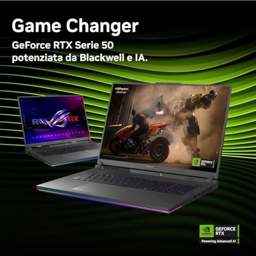 ROG STRIX G16 (2025) PC GAMING, NOTEBOOK GAMING I7-14650HX, NVIDIA GEFORCE RTX 5060 (8GB GDDR7), RAM 32GB DDR5, SSD 1TB, DISPLAY 16" FHD CON THUNDERBOLT 5, BT 5.4, TASTIERA RGB, WIFI 7 - Notebook - Immagine 2