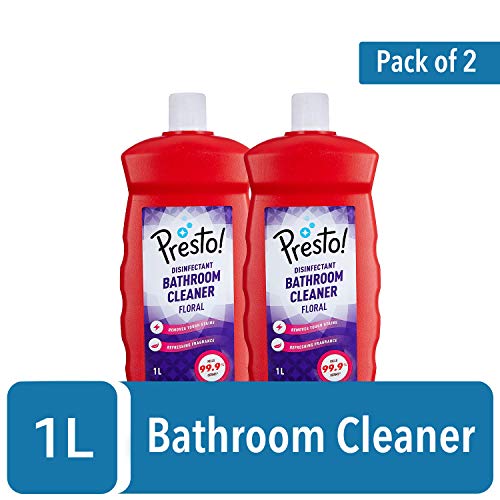 Image of Toilet Cleaner - 1 L (Pack of 2) Amazon Brand - Presto! Bathroom Cleaner - 1 L (Floral, Pack of 2)