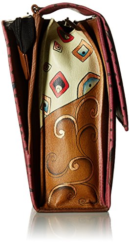 Anna by Anuschka Hand Painted Leather Women's Flap Crossbody Organizer3