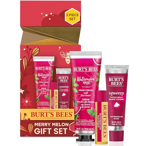 Burt’s Bees Holiday Gift, 3 Lip Care Stocking Stuffer Products, Squeezy Trio Tinted Lip Balm Set, Berry Sorbet, Sweet Peach & Watermelon Rush Burt’s Bees Holiday Gift, 3 Lip Care Stocking Stuffer Products, Squeezy Trio Tinted Lip Balm Set, Berry Sorbet, Sweet Peach & Watermelon Rush