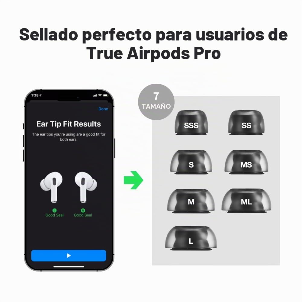 AZLA SednaEarfit Crystal - Juego de 3 Pares para AirPods Pro