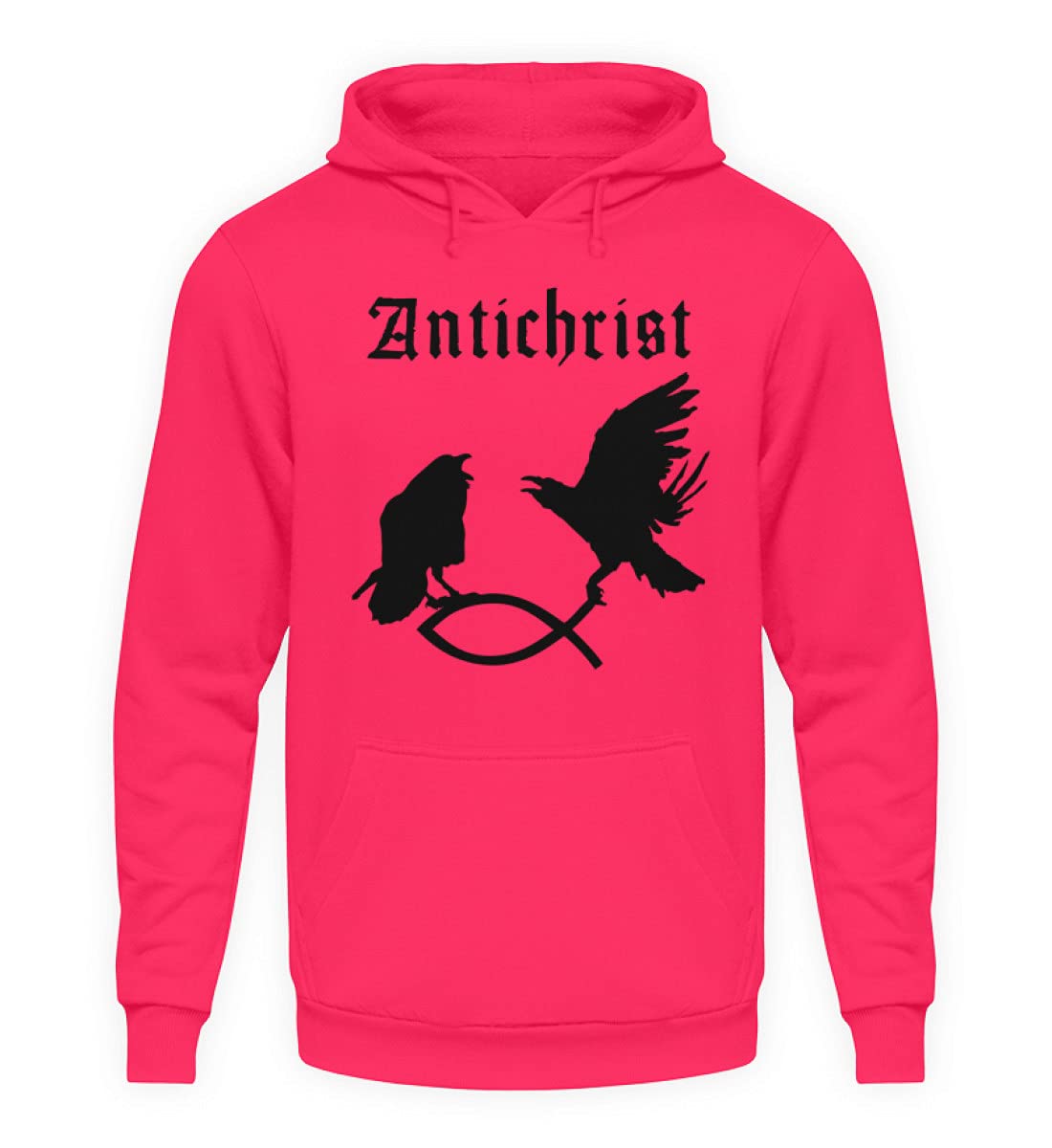 Pull à capuche Antichrist rose résolvez le manque d'originalité de votre garde-robe L