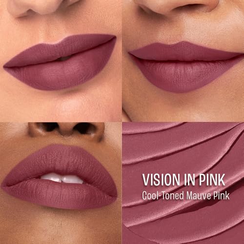 Image of Lakme 9to5 Lip Tattoo Matte Slim Stick, Vision in Pink, 2g, for Intense Color and Full Coverage, with Bakuchiol and Vitamin E, Smudgeproof and Waterproof, Long-Lasting Lipstick for Women