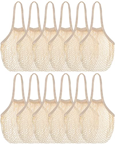 Eccliy Reusable Cotton Mesh Grocery Bags (12-Pack)