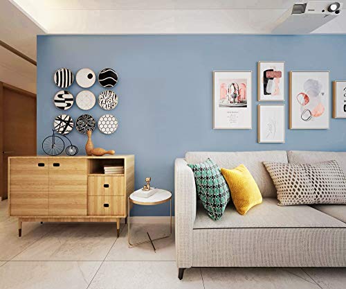 Image of Blue Peel and Stick Wallpaper Blue Contact Paper Decorative Peel and Stick Wallpaper Waterpoof Wallpaper Self Adhesive Contact Paper Vinyl Rolls for Wall Furniture 118 inchx17.7 inch
