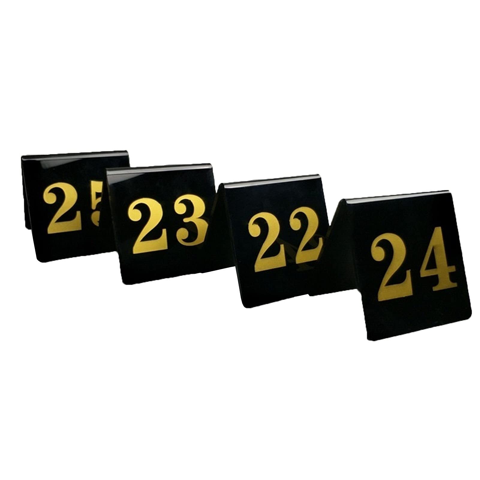Tarjetas de lugar, números de mesa del 1 al 20 de restaurante, números de mesa estilo tienda de campaña de acrílico negro, placa de número de restaurante, placa de asiento reservada, suministros for b