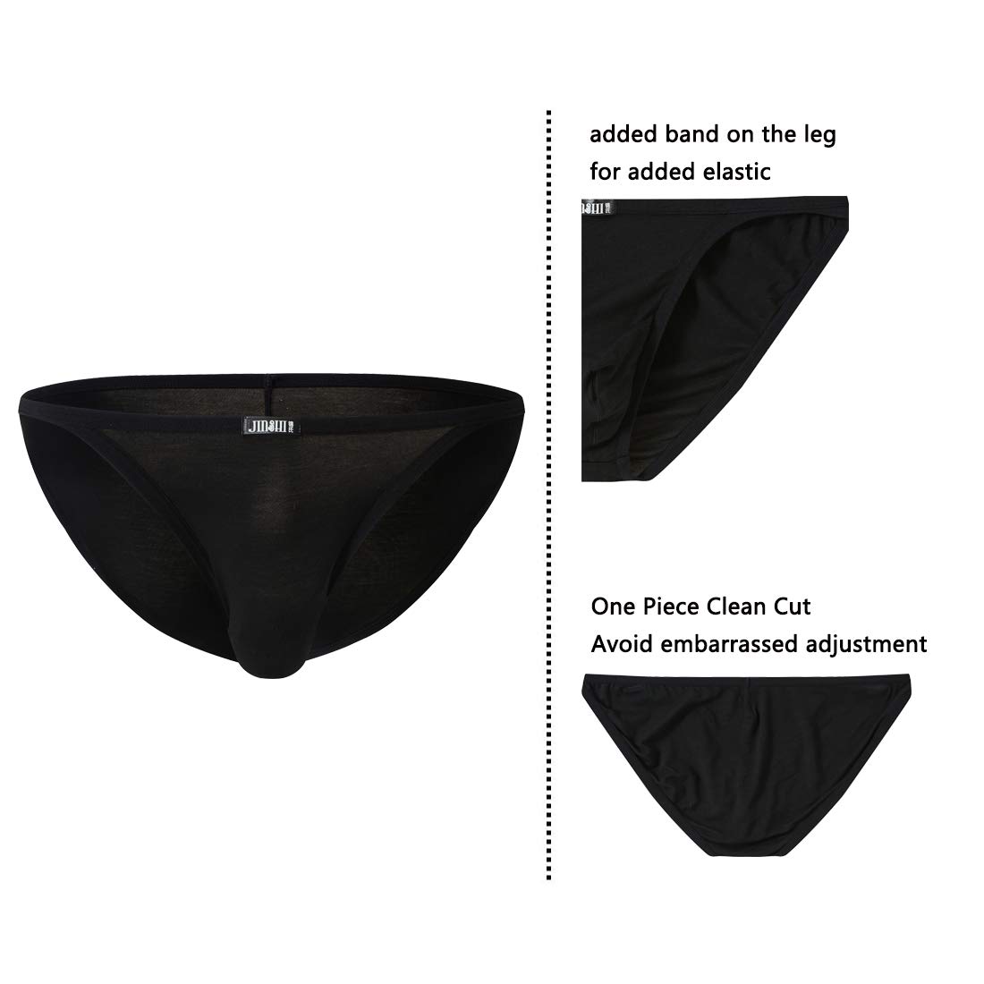 Jinshi Bikini Briefs Men Underwear Comfortable Sexy String Underpants