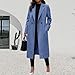Qesulk Womens Long Wool Coats Notched Lapel Collar Single-Breasted Peacoat Long Pea Coat Wool Blend Overcoat Winter Outwear