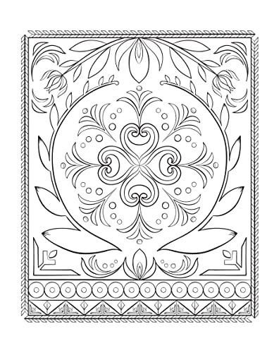 Creative Haven Scandinavian Folk Art Coloring Book (Adult Coloring Books: World & Travel) - Image 5