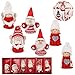 HIQE-FL 6 Pezzi Bambole Natalizie Fatte a Mano,Pendenti Natalizi Decorazioni,Bambola di Natale,Decorazioni Natalizie Artigianato,Elfo di Natale (A)