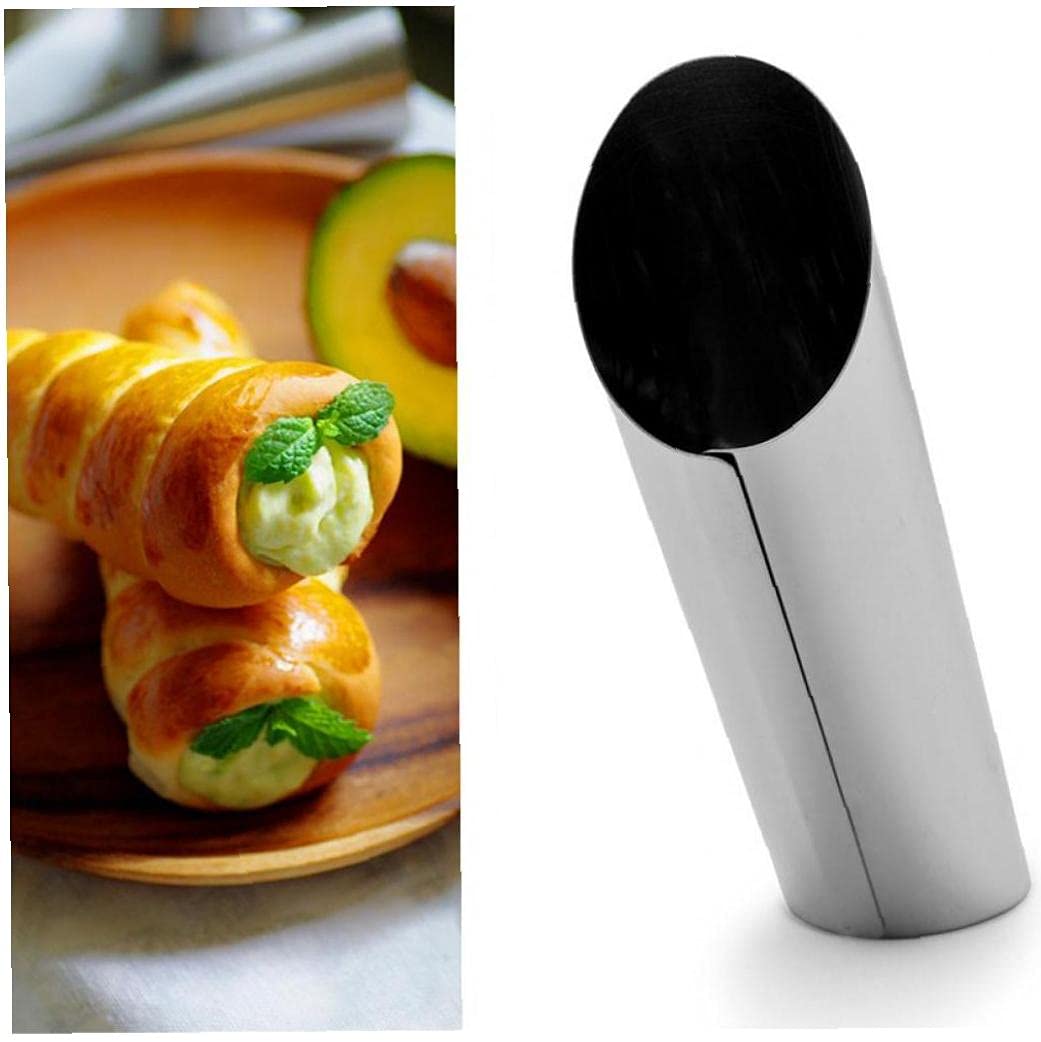 Froiny 6pcs Stainless Steel Forms Cannoli Cream Horn Shells Pastry Baking Mold Mould Cake Horn Mold Cannoli Tubes