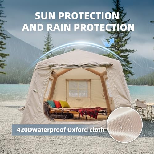 Carpa Inflable Geelife para Camping 11 m2 Beige miniatura 5