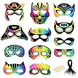 mask spielzeug kaufen Breite Anwendung: Regenbogen Kratzbilder Masken können für eine Vielzahl von Anlässen verwendet werden.Und die leuchtenden Farben können die Stimmung und den Spaß in der festlichen Jahreszeit unterstreichen. Perfekt für Halloween-Party, Superhelden-Themenparty, Geburtstag, Maskeraden, Hausparty, Cosplay, Fasching, Schulaufführungen, Laufsteg, Kindergeschenke. Es wird sicherlich bereichern die festliche Spaß.