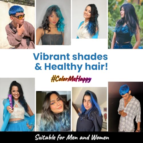 Image of 2.Oh! Italian- Blue Hair Color For Women & Men | Ammonia-Free DIY Semi Permanent Hair Color | Enriched with Argan Oil | Lasts upto 12-15 Washes | Pack of 2