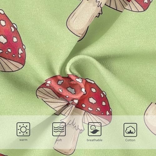 Cotton Girls Underwear Toddlers Red Mushrooms Beige Green Little Girl Panties Print Briefs Girls Undies 2t3