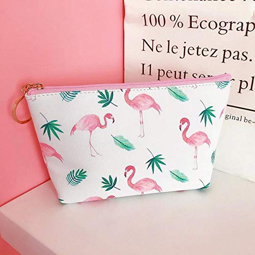 Outflower Flamingo Pattern Cosmetic Bag Wash Bag Travel Storage Bag Make Up Toiletry Bags Storage Organiser for Women, Ladies