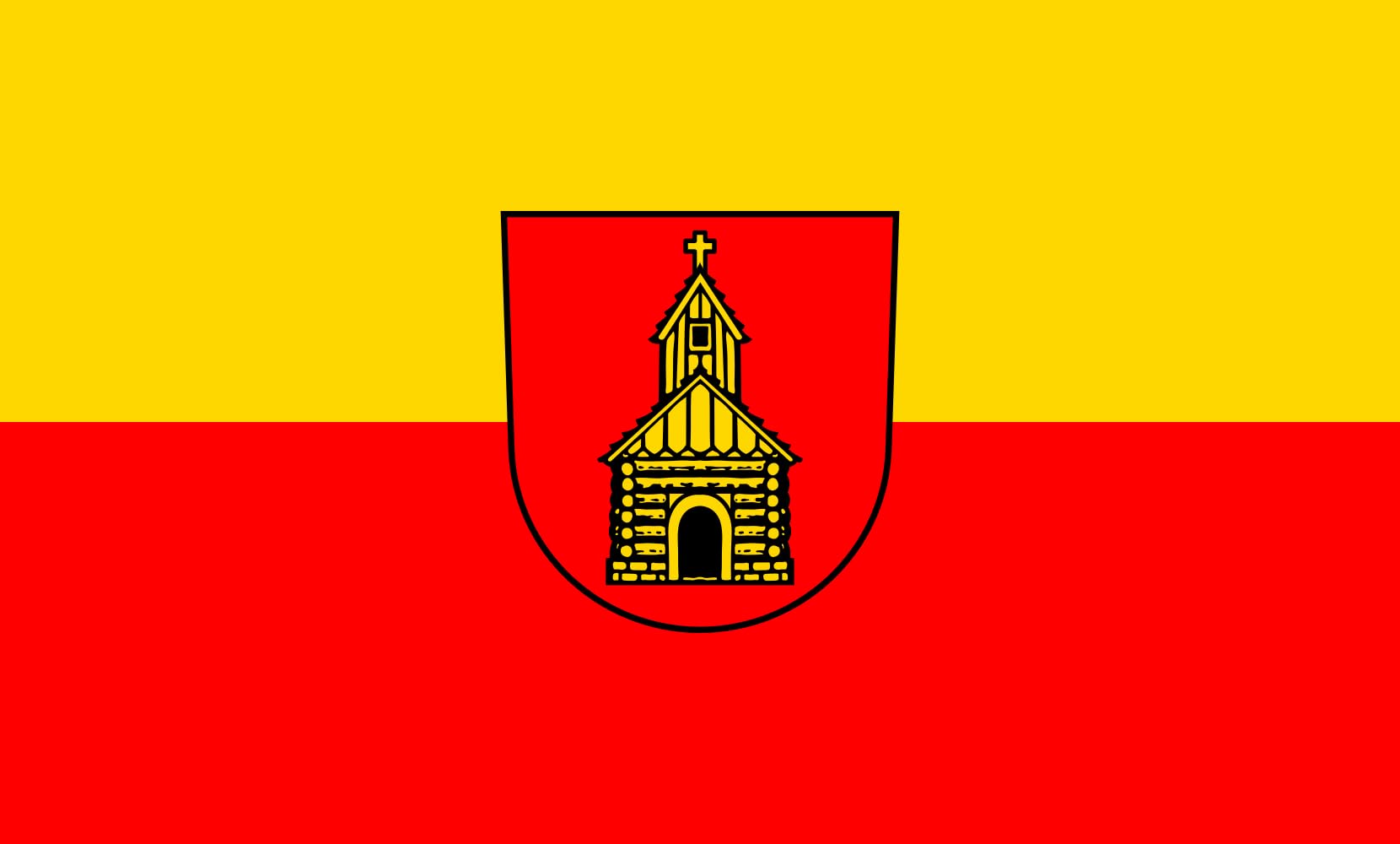 Drapeau Böhmenkirch grand format paysage 1.35m² pavillon extérieur