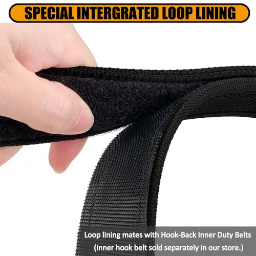 KRYDEX Tactical Riggers Belt,1.5 Inch Quick Release Heavy Duty Tactical Outer Belt Black4