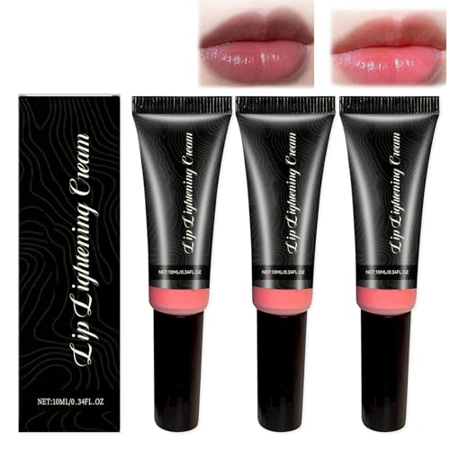 3PCS Lip Lightening Cream for Dark Lips, Help fade lip discoloration with Alpha Arbutin & Licorice Extract, Fors Smokers, Non-Smokers, Daily Liprepair Use, Lip Softening & Hydration