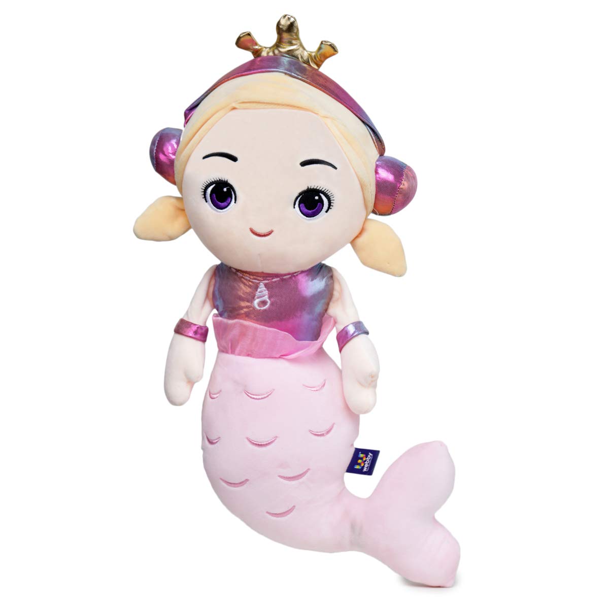 Webby Plush Mermaid Princess Doll Stuffed Animals Soft Toy, 50 cm (Pink)