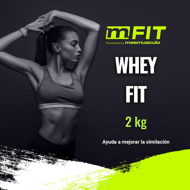 MASmusculo - Whey FIT - Proteína Whey - Proteína Suero de Leche - 2 kg - Bolsa para 2 Meses - Regeneración Muscular - Mejora el Rendimiento - Fresa
