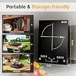 Induction Cooktop 1800W Portable Electric Stove Countertop, 8 Preset Functions & Temp Settings, 2 Cooking Modes, Timer, Child Lock for Tiny Kitchen, Apartment, Camping, RV Countertop Burner - Image 4