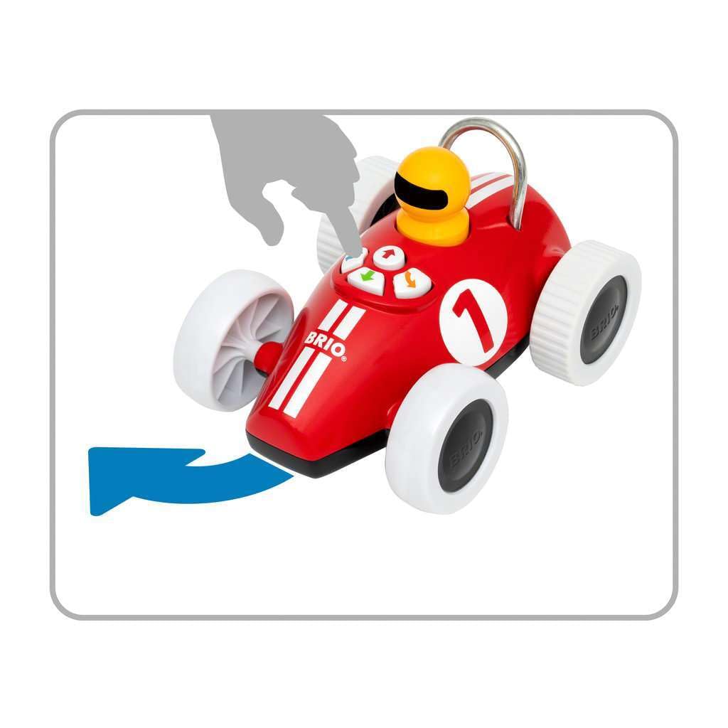 BRIO 30234 Play & Learn Rennwagen - Spielerisch Hand-Augen Koordination lernen - Empfohlen ab 18 Monaten