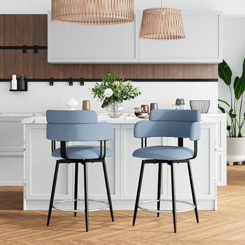 GREHOME Swivel Bar Stools Set of 2, 24