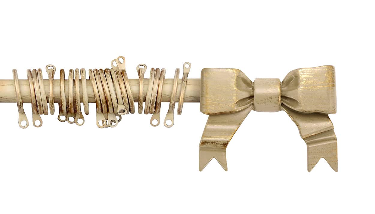 Bastone Tenda Estensibile GD LOVES - Ferro Antichizzato Shabby Chic | 120-210 Cm Con Anelli Scorritenda | Bianco - Foto 13