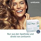 amitamin© Hair Plus Haar Vitamine | 180 Komplex Kapseln 3 Monate hochdosiert | Zink, Kupfer, Biotin, Selen, Folsäure plus 16 wichtige Nährstoffe | auch gegen erblichen Haarausfall | vegan |