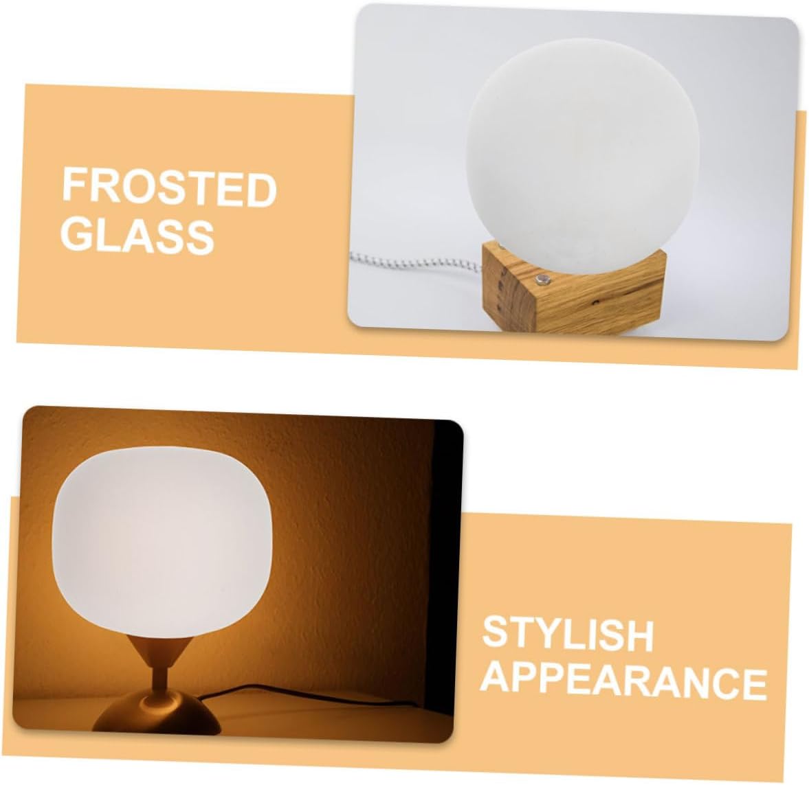 IMIKEYA Frosted Glass Sphere Lampshade Decorative Replacement for Table and Ceiling Lights Modern for Dormitory and Home Use Easy to Install Versatile Lighting