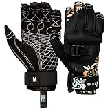 Radar Lyric Inside-Out Women's Waterski Gloves [Black/Sea Blossom] 2025, X-Small