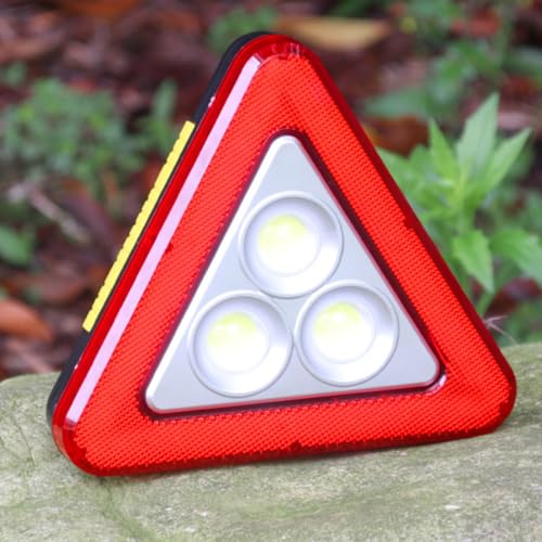 Triángulo reflectante de coche contra averías nocturnas con luces LED 4
