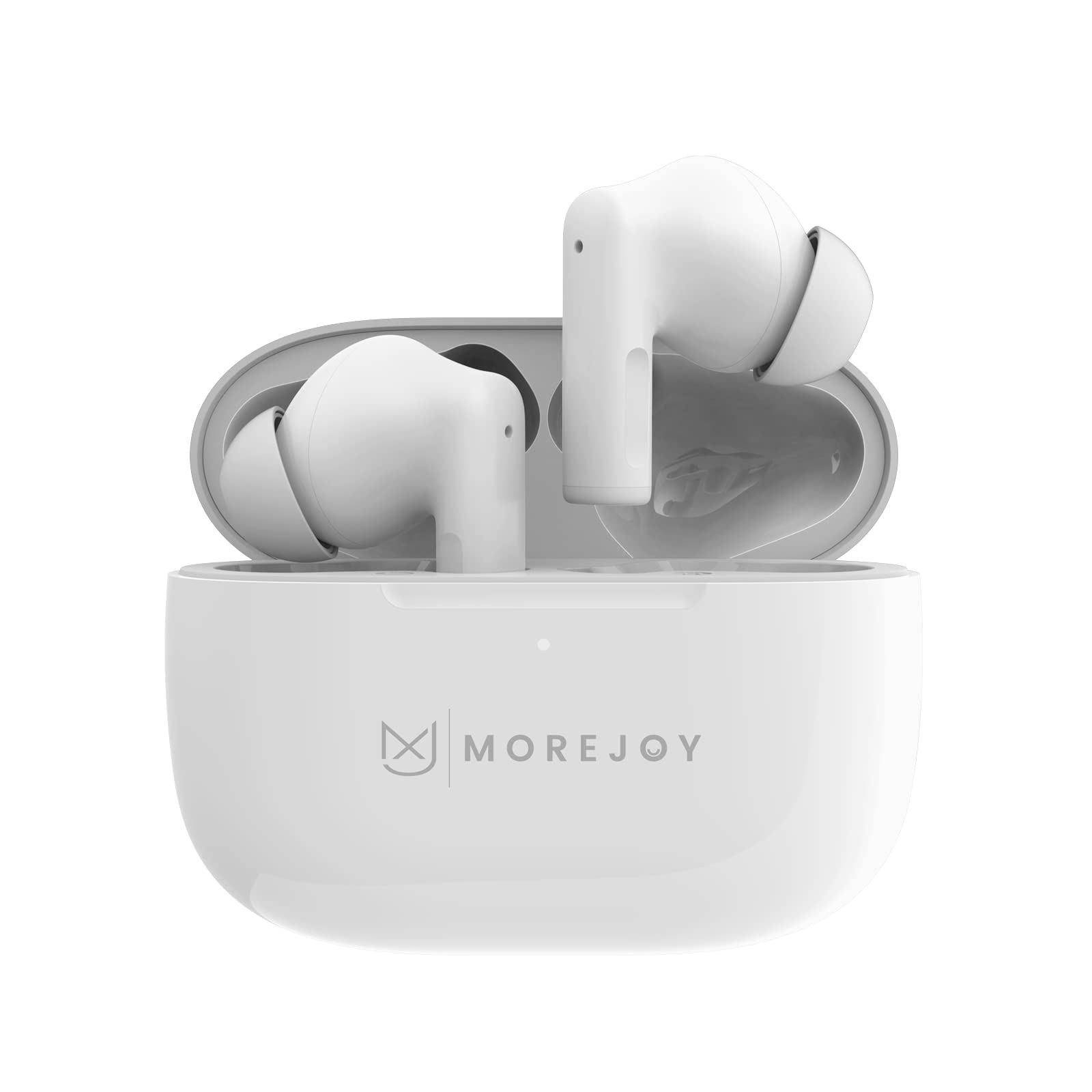 MoreJoy MJ111Bluetooth headphones, wireless earbuds CSC 3.0 Self Learning ENC noise isolation, crystal clear sound profile, 22 hour battery, IPX4 water protection, charging with USB-C