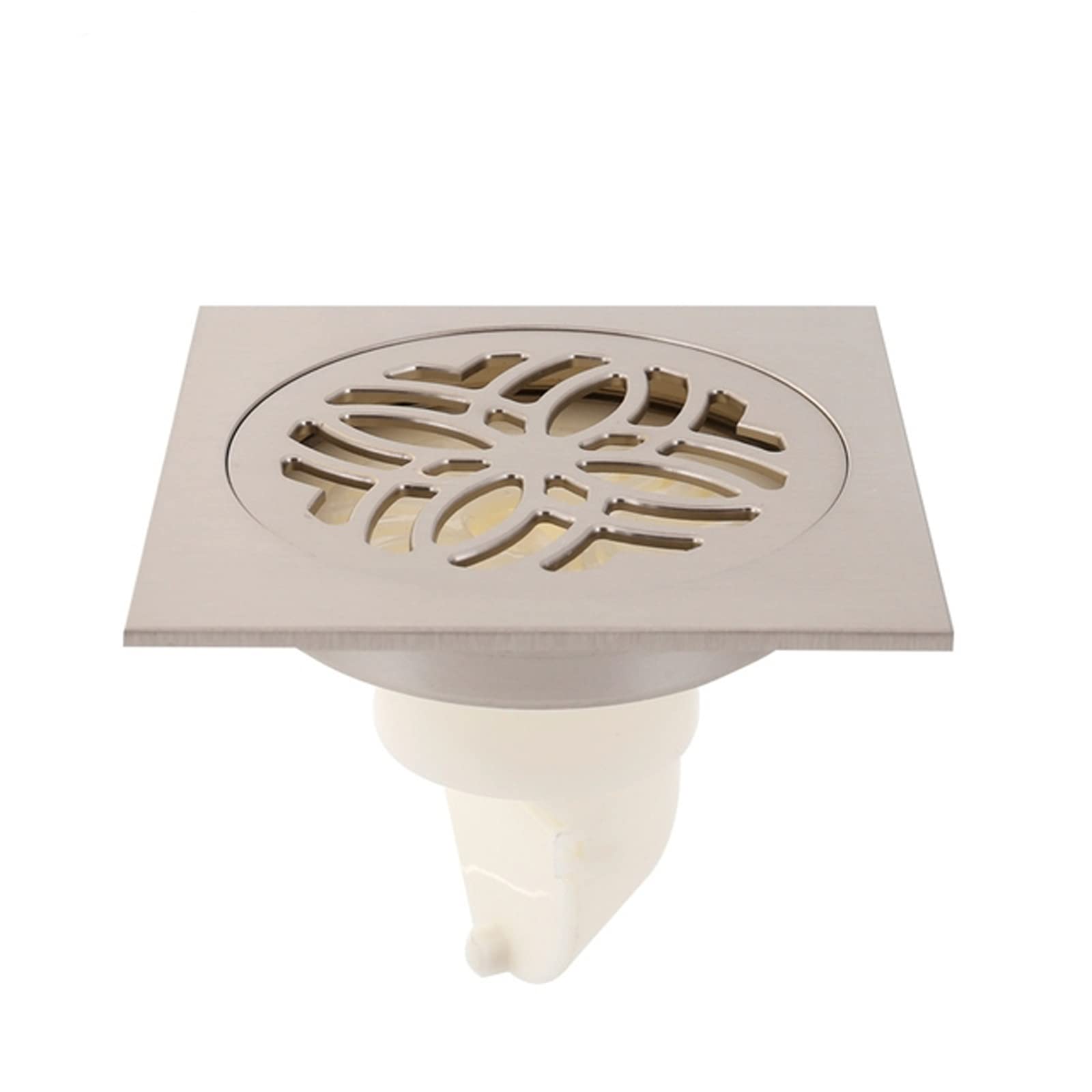 vfdaSWQQ Floor drain, Plug Brass Brushed Shower Drains Square Bath Strainer Hair Bathroom Waste Grate Drain