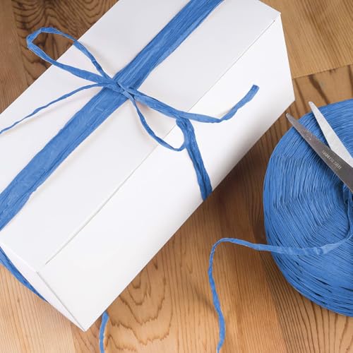 Image of 218 Yards Raffia Paper Craft Ribbon Packing Paper Twine, 1 /4 Inch by 218 Yards