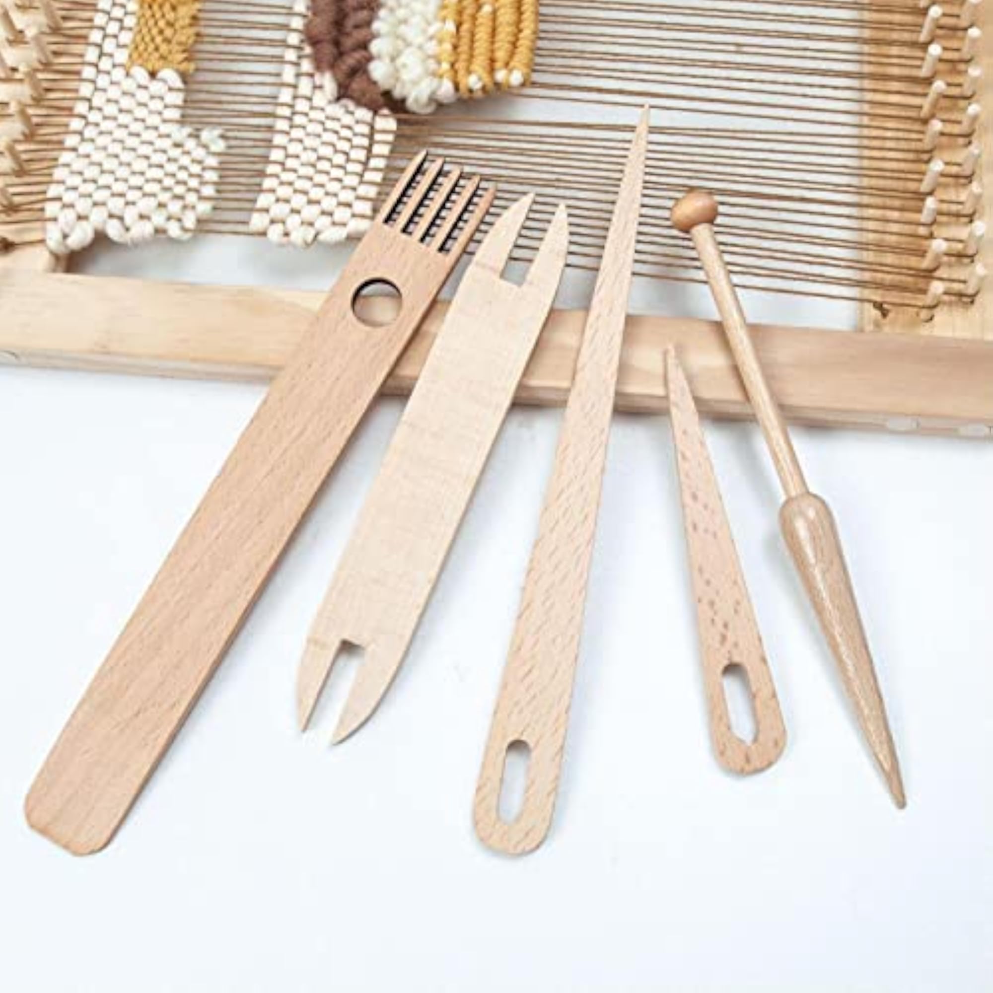 5pcs/6pcs Weaving Tools Knitted Crochet Needle Set for Rug 5 Pieces