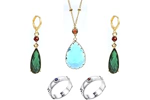 Studio Ghibli Jewelry Set: Howl's Earring with Necklace and Ring - Elegant...