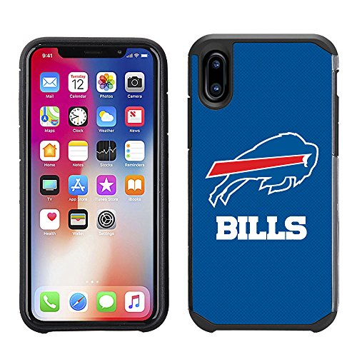 Prime Brands Group Cell Phone Case for Apple iPhone X - NFL Licensed Buffalo Bills Textured Solid Color