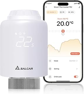 SALCAR Smart Radiator Thermostat WiFi TRV603 Thermostat Heating Compatible with Amazon Alexa & Google Assistant Programmab…
