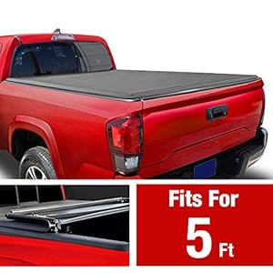 Amazon Com Stehlen 714937189669 Lightweight Hard Tri Fold Tonneau Cover Black For 2016 2020 Toyota Tacoma 5 Feet 60 Short Bed Automotive