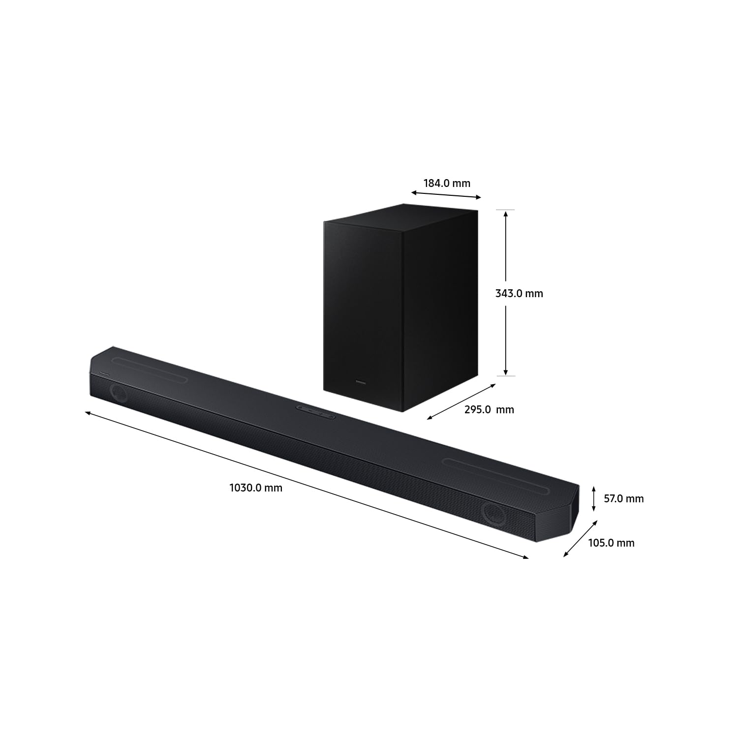 Samsung Barra de Sonido HW-Q600C/ZF - Dolby Atmos/DTS:X, Q-Symphony Gen II, 3.1.2 Canales, Sonido Inteligente y Modo Juego Pro