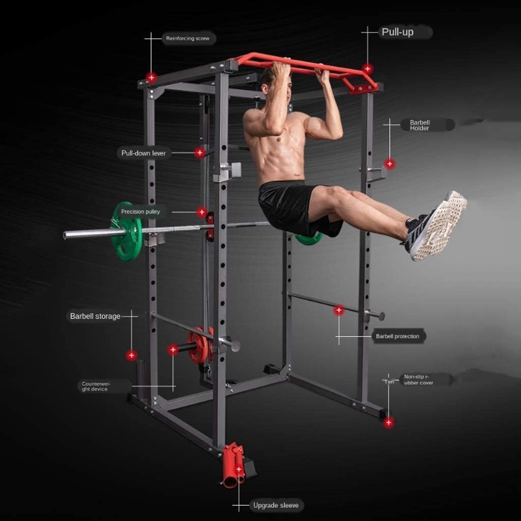 Professional Squat Rack Strength Training Equipment Home Sports Fitness Power Rack Profession Squat Rack Frame Multi-Functional Household Power Cages