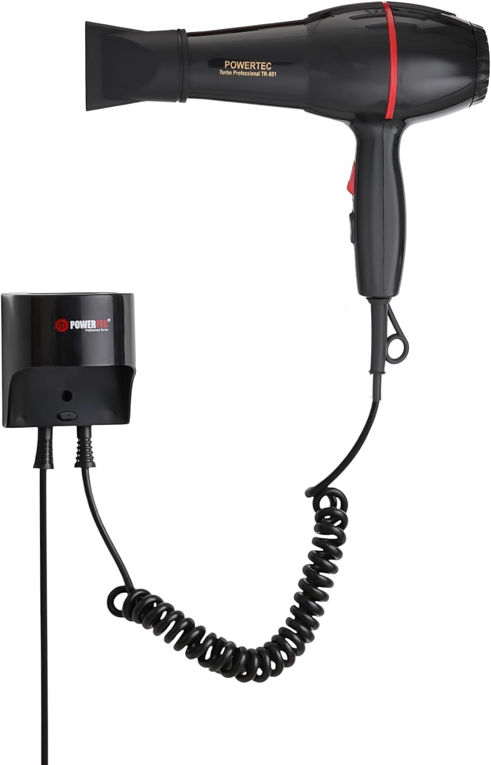 Powertec TR-301 Askı Aparatlı | Otel Tipi | Profesyonel Saç Kurutma & Fön Makinesi