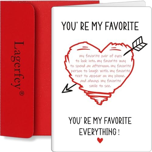 Valentines Day Card Gifts for Him Her - Mens Valentiens Gifts, Anniversary Valentines Day Cards - Birthday Cards for Him, Boyfriend, Husband, Her, Fathers Day