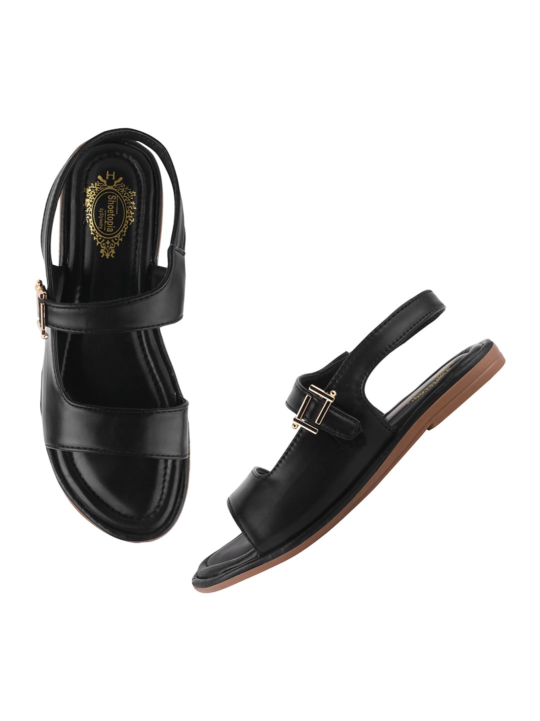 Shoetopia Womens SND-139 Flat Sandal-8 Kids UK (SND-139-Black)-EU41 (B0D4JWJS38) Amazon Price History, Amazon Price Tracker