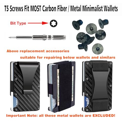 Coin Tray for Metal Wallet, Key Holder for Slim Wallet, Detachable Wallet Tray for SD/SIM Card with Wallet Replacement Screws (Metal Tray with Torx Screws Set)4