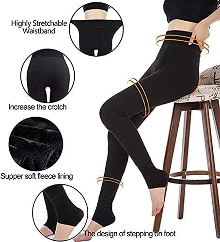 Kamviluer Fleece Lined Winter Warm Leggings for Women Thick Thermal Velvet Tights Soft Stretchy Skiing Leggings